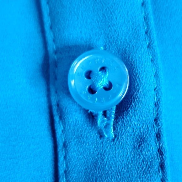 EXPRESS Blouse “The Portofino Shirt” Blue Women’s Size M Button Up - Picture 11 of 14